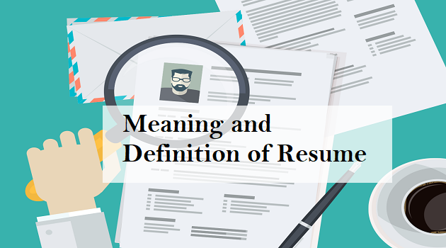 resume definition