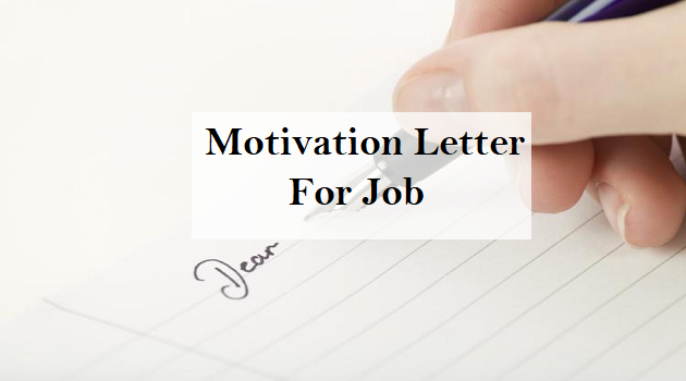 motivation letter for job