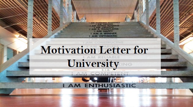 motivation letter for university