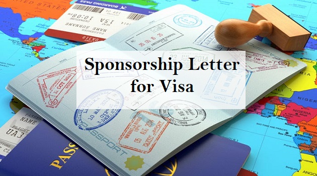 sponsorship letter for visa