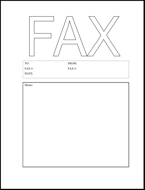 Fax template IRS