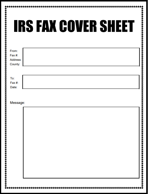 IRS cover page