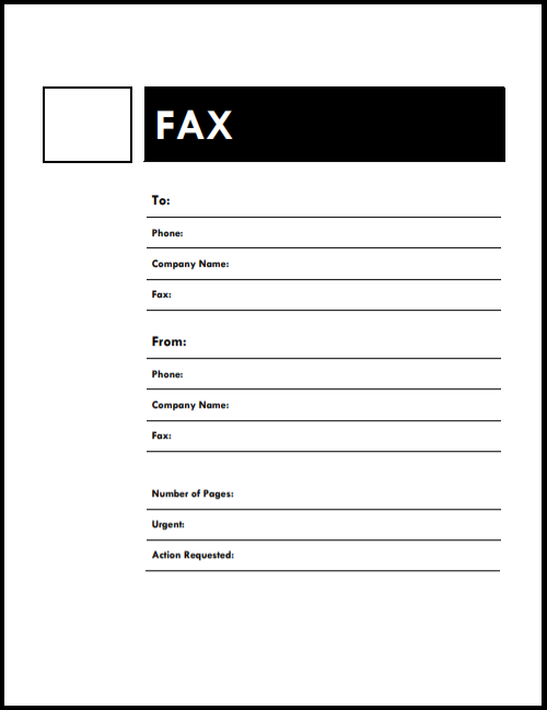 Fax cover sheet business
