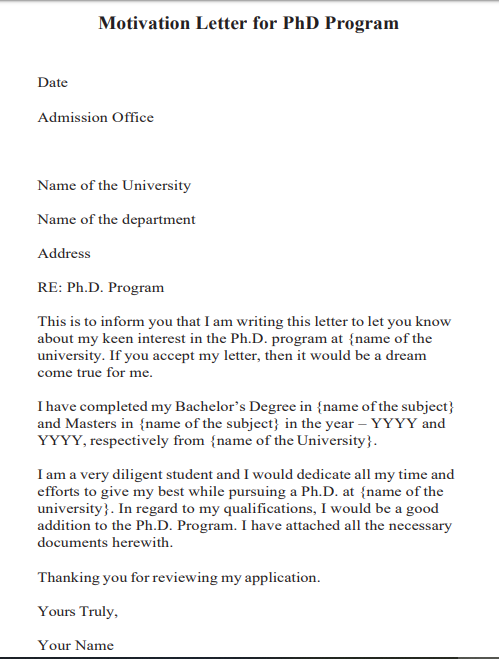 Tips To Write A Successful Motivation Letter For Phd