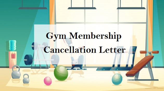 gym membership cancellation letter