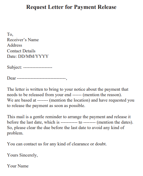 Payoff Letter Template