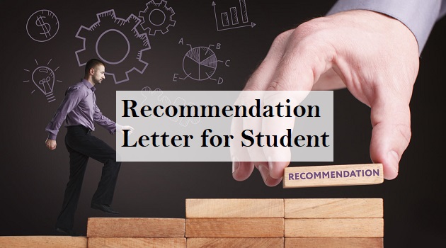 recommendation letter for student