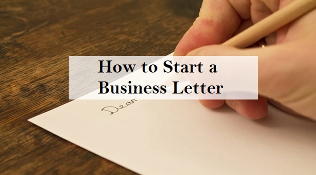 how to start a business letter