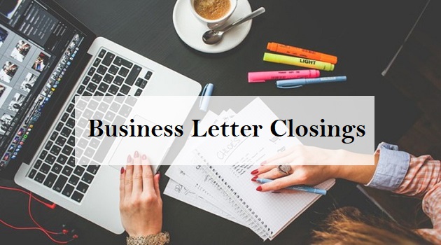 business letter closings